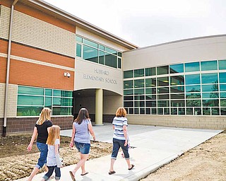The new Hubbard Elementary School will hold pre-kindergarten through fourth grades. Beginning this fall, the elementary, middle and high schools will be located on one campus.