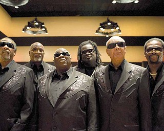 In this July 22, 2010 publicity photo released by Saguaro Road Records, the Blind Boys of Alabama, from left, Ben Moore, Ricky McKinnie, Billy Bowers, Tracy Pierce, Jimmy Carter and Joey Williams are shown at Javelina Studio in Nashville, Tenn.