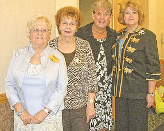 Three members of the Warren Republican Women’s Club attended the Ohio Federation of Republican Women’s Spring Conference in Dublin, Ohio, on April 30. There, the WRWC received the OFRW’s Diamond Award for Achievement in 2010. The featured speaker at the event was Sue Lynch, president of the National Federation of Republican Women. From left to right are Carol Griffiths; Eddie Wolcott; Lynch; and Barbara Rosier-Tryon, WRWC president.