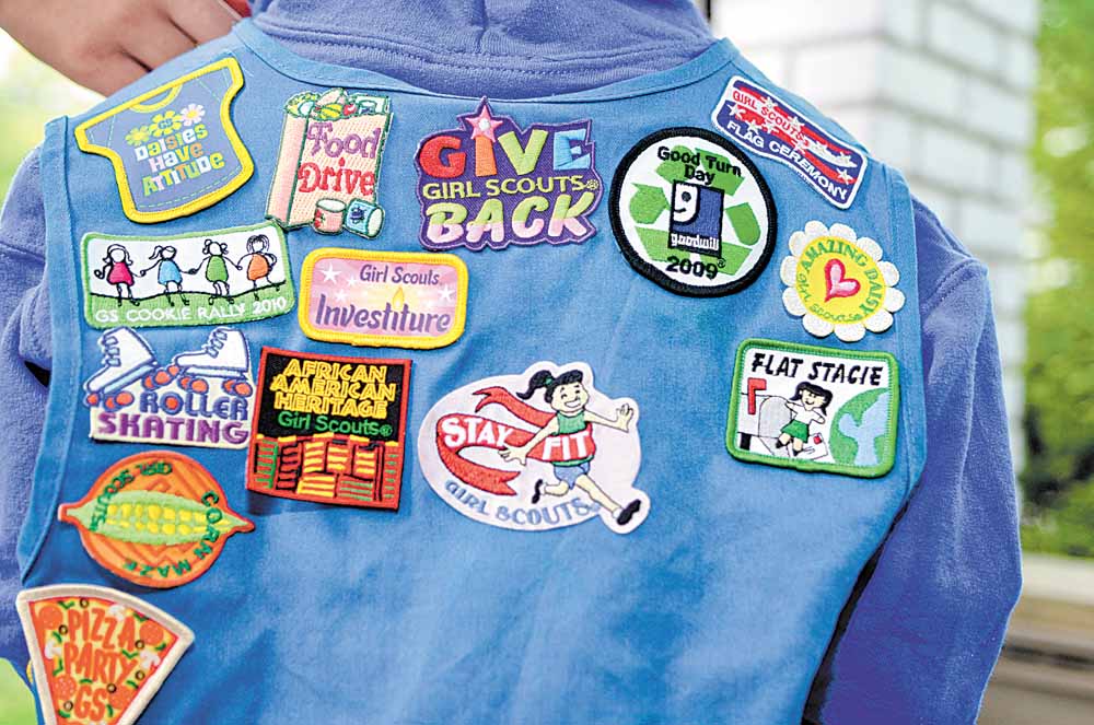 Girl Scout patches collected by Ja-Kayla Martin.