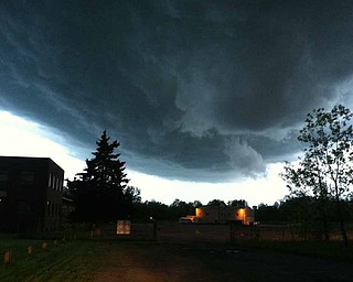 A spiraling cloud formation was spotted just before 9 p.m. along state Route 169 in Niles.