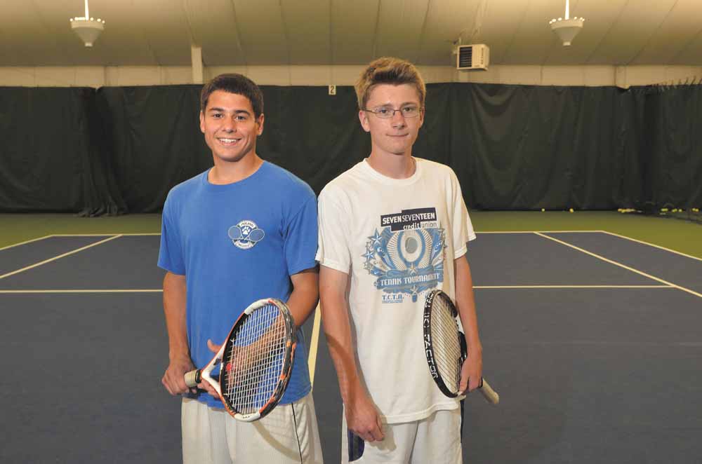 Poland tennis players Ken Duncan, left, and Garrett Gardner will compete in the state doubles tournament 
for Division II on Friday at Hilliard Davidson. It’s their first appearance at state.