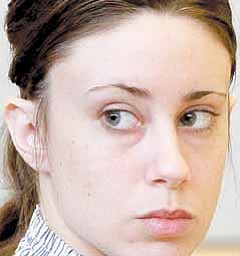 Casey Anthony reacts during her trial in the courtroom at the Pinellas County Criminal Justice Center, Friday, May 13, 2011, on the fifth day of jury selection in her trial, in Clearwater, Fla. Anthony is charged with murder in connection with her daughter's death.
