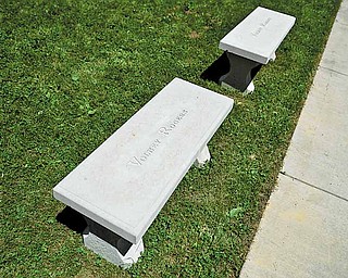 Volney Rogers Middle School students recently finished a garden memorializing Rogers, for whom their school is named and the founder of Mill Creek Park. Benches bearing his name are part of the feature.