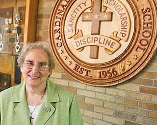 Sister Jane Marie Kudlacz will retire as Cardinal Mooney High School principal June 30. She plans to
spend more time in a leadership position with the Sisters of Humility of Mary at Villa Maria.