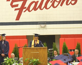 FITCH - Senior president Adam DelDuchetto speaks at Graduation Saturday morning. - Special to The Vindicator/Nick Mays