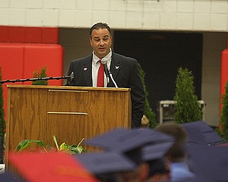 FITCH - Superintendent Vince Colaluca speaks at graduation Saturday morning at Fitch. - Special to The Vindicator/Nick Mays
