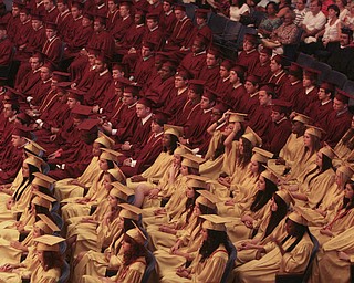 ROBERT K. YOSAY | THE VINDICATOR --..Cardinal Mooney's 53 Annual Commencement at Stambaugh Auditorium . -30-..(AP Photo/The Vindicator, Robert K. Yosay)