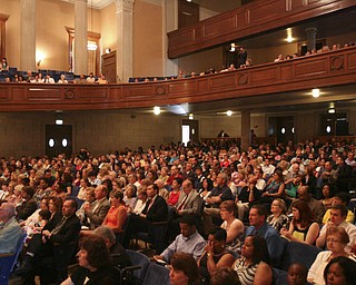 ROBERT K. YOSAY | THE VINDICATOR --..Friends and Family at Cardinal Mooney's 53 Annual Commencement at Stambaugh Auditorium . -30-..(AP Photo/The Vindicator, Robert K. Yosay)