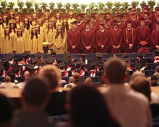 ROBERT K. YOSAY | THE VINDICATOR --.Just some of the Scholarship winners -.Cardinal Mooney's 53 Annual Commencement at Stambaugh Auditorium . -30-..(AP Photo/The Vindicator, Robert K. Yosay)