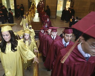 ROBERT K. YOSAY | THE VINDICATOR --..Cardinal Mooney's 53 Annual Commencement at Stambaugh Auditorium . -30-..(AP Photo/The Vindicator, Robert K. Yosay)