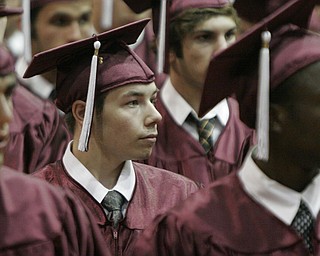 William D Lewis The Vindicator Boardman HS grad Ryan Anthony Brown during commencement which was held Sunday at the HS.