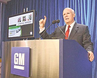 General Motors CEO Dan Akerson addresses the media before the company's shareholders meeting in Detroit, Tuesday, June 7, 2011. Akerson said he's concerned about the U.S. government's high deficit and what he called a jobless economic recovery. (AP Photo/Carlos Osorio)