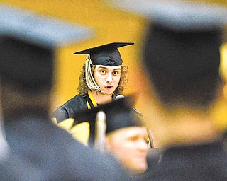 Valedictorian Kaleb Karkow addresses his classmates.