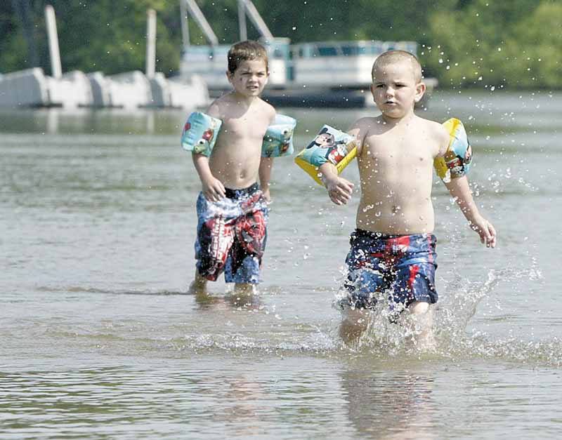 Mosquito Lake was a popular spot to try to beat the heat Wednesday. Hot and humid weather is expected to continue today.