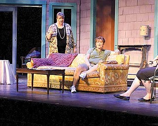 RAMI DAUD | THE VINDICATOR.Cast members of the Dixie Swim Club rehearse Monday, June 6 at the Youngstown Playhouse.