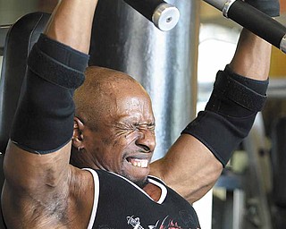 Competitive bodybuilder Keith Hunter, 51, works out at the Fitness Factory on Washington Avenue, where he is also a trainer, May 12, 2011, in St. Louis, Missouri. (Robert Cohen/St. Louis Post-Dispatch/MCT)
