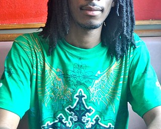 U.N.Act's Brandon Martin on Friday at Youngstown Soul Food.