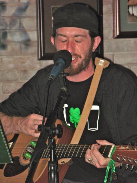 Matthew Boser of The Rogues of Rafferty at Quinlan's in Niles.