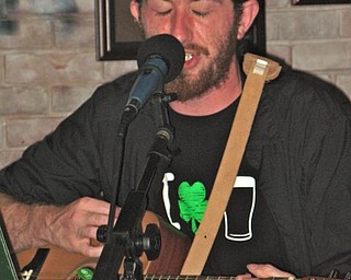 Matthew Boser of The Rogues of Rafferty at Quinlan's in Niles.