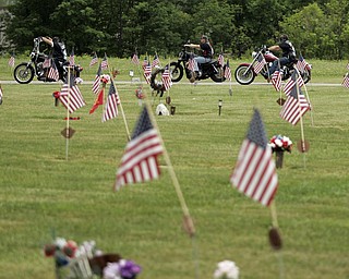 NEW CASTLE, PA - JUNE 11: War Veterans ride in the funeral precession of Staff Sgt. Edward Mills Jr. on June 11, 2011 in New Castle, PA. (photo by: Justin K. Aller)