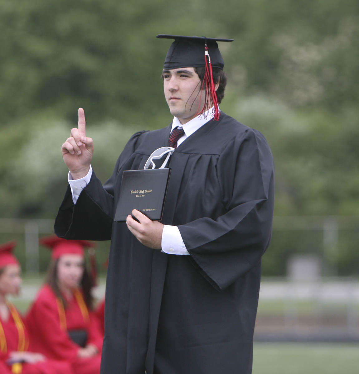 ROBERT  K.  YOSAY  | THE VINDICATOR --..Canfield High School 2011 graduation at the Stadium - .. -30-..(AP Photo/The Vindicator, Robert K. Yosay)