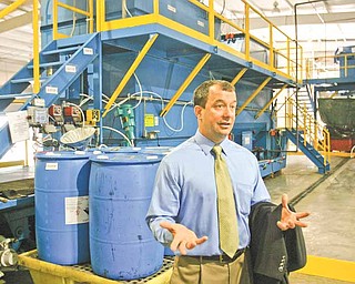 Andrew Blocksom, president of Patriot Water Treatment in Warren, invited state legislators to the plant Monday to demonstrate how the 6-month-old company treats wastewater.