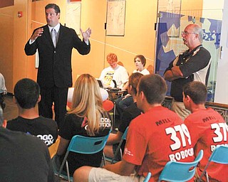 U.S. Rep. Tim Ryan of Niles, D-17th, talked about a bill to increase federal funding for programs such as robotics. Ryan discussed the proposal Tuesday with area robotics coaches and students at Oh Wow! The Roger and Gloria Jones Children’s Center for Science & Technology in downtown Youngstown.