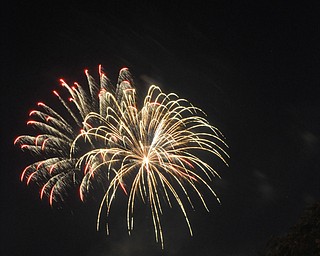 Image of a firework from the Independence Day fireworks in Youngstown. Display by the City of Youngstown and Colonial Fireworks. Image by Katie Libecco/The Vindicator.