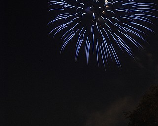 Image of a firework from the Independence Day fireworks in Youngstown. Display by the City of Youngstown and Colonial Fireworks. Image by Katie Libecco/The Vindicator.