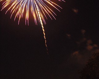 Image of a firework from the Independence Day fireworks in Youngstown. Display by the City of Youngstown and Colonial Fireworks. Image by Katie Libecco/The Vindicator.
