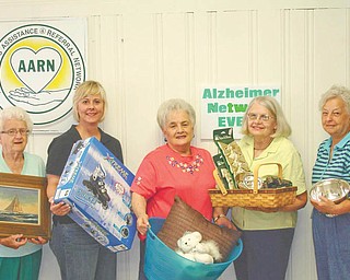 Volunteers for the Alzheimer’s Network benefit garage sale are, from left to right, Mary Erb, Mary Kay Kollat, Carmella Guy, Dorothy Barto (director) and Dorothy Leone.