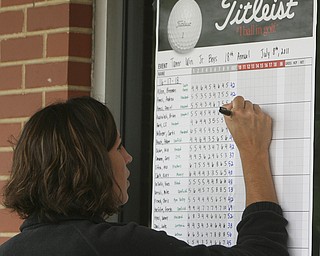 ROBERT K. YOSAY | THE VINDICATOR..The Second Round of qualifiers for the Best Jr. Golfer was held at Tamer Win in Cortland on Friday morning - .. ...-30-