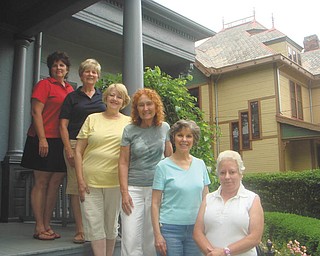 Where ‘History Meets Art’: The committee for the Upton House fundraiser, “History Meets Today’s Art,” includes, from left, Darlene Gardiner, Darlene Bennett, Lynne Battles, Sophie Romack, Kathy Lepro and Susan Stoddart. “History Meets Today’s Art” is set from 2 to 5 p.m. Aug. 7 at Upton House, 380 Mahoning Ave. NW, Warren. The public is invited to enjoy light refreshments, wine tasting and music for the ticket price of $15. Tickets may be obtained by mailing checks to 1045 Eagle Trace Drive, Warren, OH, 44484. Preordered tickets will be available at the front door of Upton House on the day of the event. Activities also are planned that evening at Upton, where patrons will find music, refreshments and docents modeling wearable art designed by Trumbull Art Guild artists, who will be painting to live music in the Women’s Park, across the street.