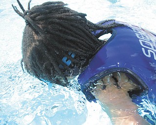 Jibril James Jackson of Youngstown enjoys some fun in the water. Photo submitted by Jaietta Jackson of Youngstown.
