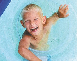 Luke Clark, a student at B.L. Miller School in Sebring, has a super time at Pioneer Water Park. Photo submitted by his grandparents, Carol and Ron Clark of Lake Milton.