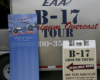 JESSICA M. KANALAS | THE VINDICATOR..Boeing B-17 tours are offered to both members and non-members of the EAA...-30-