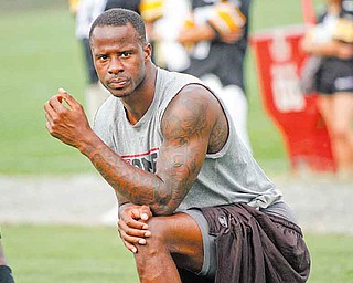 Pittsburgh Steelers’ cornerback Ike Taylor during the NFL football team’s training camp at St. Vincent College in Latrobe, Pa., on Tuesday.