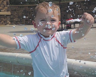 Benjamin Pandullo is having his own splash of summer fun. The photo was submitted by his aunt and uncle, Lucy and Chip Ruffner of Austintown.