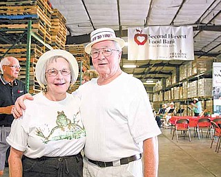 Betty and Bill Thomas of Hubbard, who recently celebrated their 56th wedding anniversary, have volunteered the past four years at Second Harvest Food Bank of the Mahoning Valley in Youngstown. Second Harvest had a picnic Saturday to honor their volunteers.