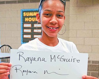 Rayana McGuire, a Youngstown State University sophomore, said she rarely writes in cursive. Need proof? Check out how she signs her last name.