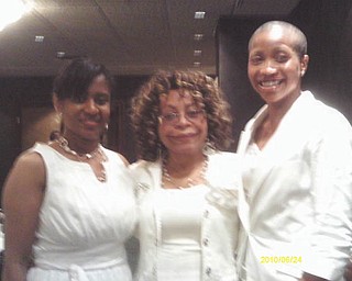 New members Stephanie Shaw, left, and Jennifer Roller, right, will be officially welcomed into membership at the Youngstown Chapter of Links’ meeting in September. They are pictured with longtime member Dr. Joan Boyd.