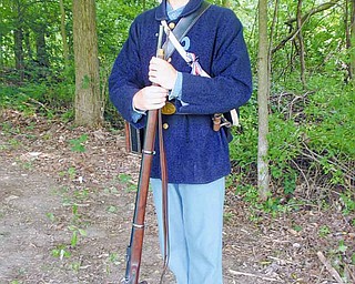 Dalton Boszé, a Canfield High School senior, likes to participate in Civil War re-enactments.
