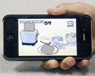 Toaster Pop is available in Apple Inc.’s App store for 99 cents. Gamers try to spread butter jam and other toppings on one of Connor’s favorite breakfast foods — toast — to try and achieve high scores.