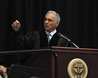 Atty. Paul G. Perantinides delivers the commencement speech to the recent 2011 YSU Summer commencement graduates...Photo By: Lindsay Y McCall | The Vindicator