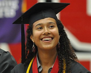 Hillary Howard smiles after receiving her degree at the 2011 summer commencement...Photo By: Lindsay Y McCall | The Vindicator
