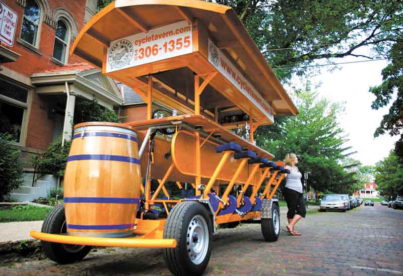 The Cycle Tavern is a 16-passenger bicycle built for bar crawling, and it can be rented out for parties, corporate retreats or by anyone looking for a different way to get between pubs.