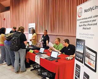 NotifyLink, a telecommunications system for mobile devices, drew interest during the event, which was designed to get students interested in careers in science, technology, engineering and math.