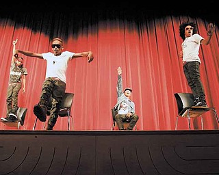 Mindless Behavior, a quartet of 13-year-old pop, hip hop and R&B artists, made a surprise stop Wednesday at Chaney High School. The school houses students in sixth through 12th grades who are enrolled in either the visual and performing arts or Science, Technology, Engineering and Math programs.