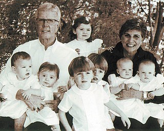 Jay and Joanne (Cercone) Pounds are the grandparents of seven: twin boys Mack and Hamilton Dixon, Copeland Dixon, twin girls Emma and Mary Harter Pounds, and Emory and Parish Pounds. All live in Alabama. Great-grandparents are Ange and Angelo Cercone of Youngstown.